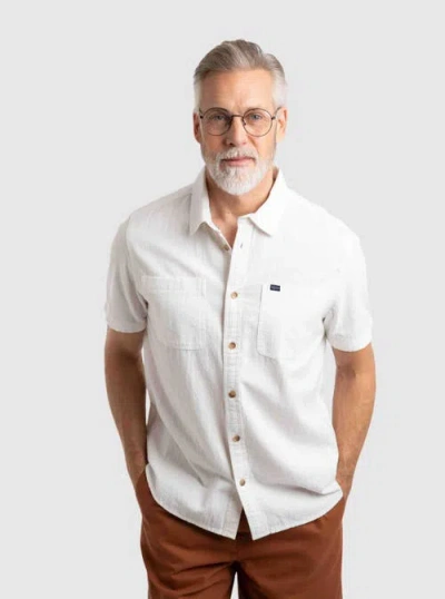 Weird Fish Hinton Textured Crepe Shirt In White
