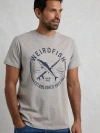 Weird Fish Hudson Front Print Branded T-shirt In Gray
