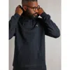 Weird Fish Hugo Branded Popover Hoodie In Blue