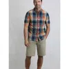 Weird Fish Judd Short Sleeve Check Shirt In Blue