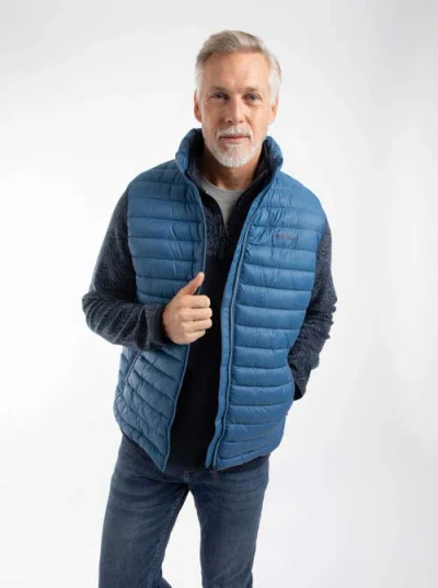Weird Fish Langtree Showerproof Padded Gilet In Blue