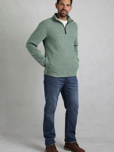 Weird Fish Laramie 1/4 Zip Snow Marl Fleece