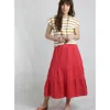 Weird Fish Lathika Tiered Midi Cotton Skirt