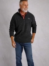 Weird Fish Newark 1/4 Zip Grid Fleece In Black