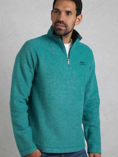 Weird Fish Newark 1/4 Zip Grid Fleece