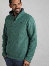 Weird Fish Newark 1/4 Zip Grid Fleece In Green