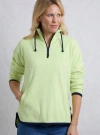 Weird Fish Odina 1/4 Zip Zig Zag Fleece In Green