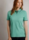 Weird Fish Pammie Pique Polo Shirt In Blue