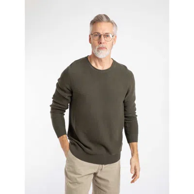 Weird Fish Rhett Crew Neck Knitted Jumper In Green