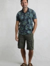 Weird Fish Sarat Printed Polo In Blue
