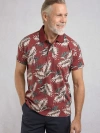 Weird Fish Sarat Printed Polo In Red