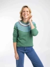 Weird Fish Sinatra Patterned Knit Sweater In Green