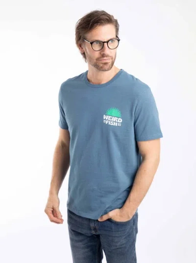 Weird Fish Sun Beam Back Print Graphic T-shirt In Blue