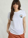 Weird Fish Sunset Summit Back Print Graphic T-shirt In White