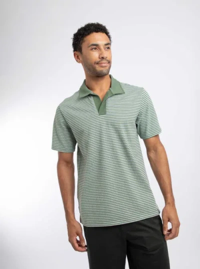 Weird Fish Virgil Short Sleeve Polo Shirt In Green