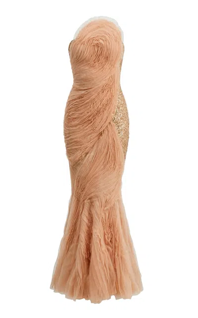 Weise Arenal Embellished Maxi Dress In Brown