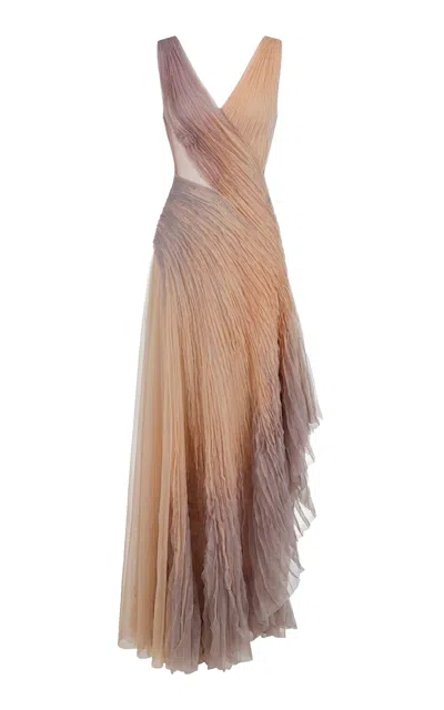 Weise Sayubú Ruched Midi Dress In Brown