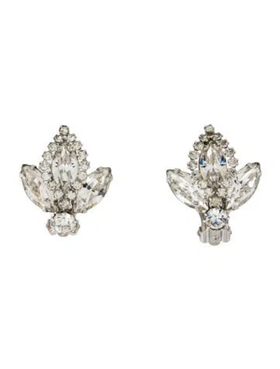 Pre-owned Weiss Crystal Clip On Earrings In Multi