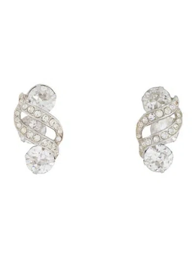 Pre-owned Weiss Crystal Clip On Earrings In Multi