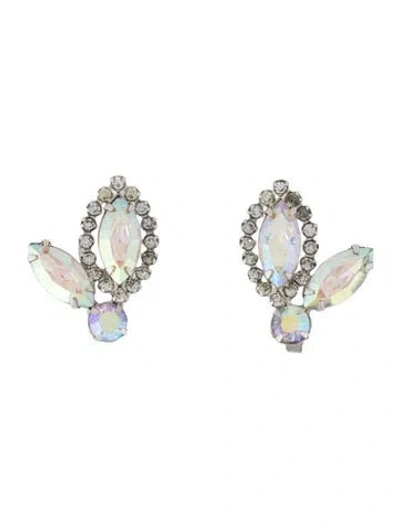 Pre-owned Weiss Crystal Clip-on Earrings In Multi