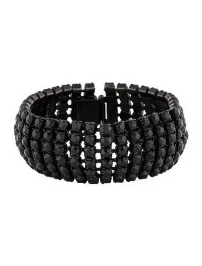 Pre-owned Weiss Crystal Link Bracelet, 6.5" In Multicolor