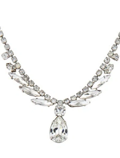 Pre-owned Weiss Crystal Pendant Necklace, 16.25" In Multicolor