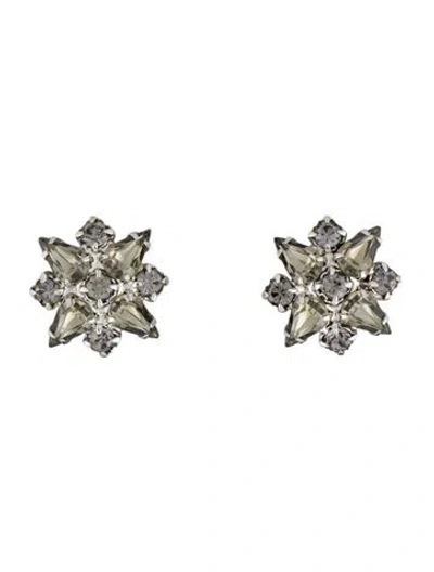 Pre-owned Weiss Vintage Crystal Stud Clip On Earring In Multicolor