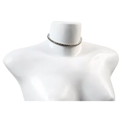 Pre-owned Weiss Vintage  Silver Tone Channel Set Diamante Choker Circa 1960's In Multi