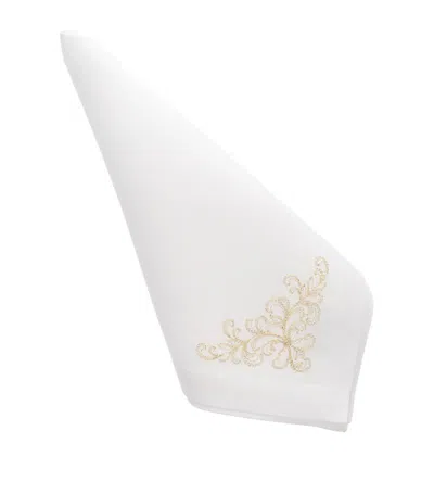 Weissfee Linen Antibes Napkin (45cm X 45cm) In Gold