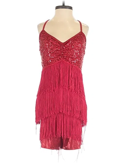 Pre-owned Weissman Sleeveless Top Red Halter Neckline Tops