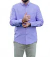Weiv Classic Long Sleeve Button Down Shirt In Light Purple In Blue