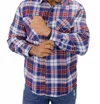 Weiv Plaid Long Sleeve Button Down Shirt In Blue Plaid In Blue