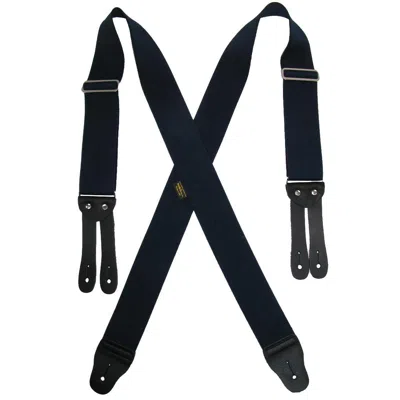 Welch Men's Big & Tall Elastic Button End Work Suspenders In Blue