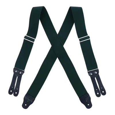 Welch Men's Big & Tall Elastic Button End Work Suspenders In Green
