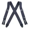 Welch Men's Big & Tall Elastic Button End Work Suspenders In Grey