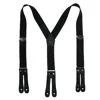 Welch Men's Big & Tall Elastic Button-end Y-back Suspenders In Black