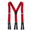 Welch Men's Big & Tall Elastic Button-end Y-back Suspenders In Red