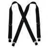 Welch Men's Big & Tall Elastic Clip End Double Face Suspenders In Black