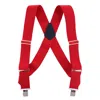 Welch Men's Big & Tall Elastic Solid Color Clip-end Ubee Trucker Suspenders In Red