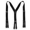 Welch Men's Elastic Button End Double Face Suspender With Bachelor Buttons In Black