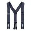 Welch Men's Elastic Button-end Y-back 2 Inch Work Suspenders In Grey