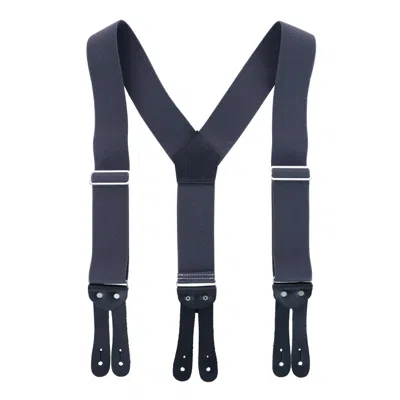 Welch Men's Elastic Button-end Y-back 2 Inch Work Suspenders In Grey