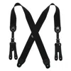 Welch Men's Elastic Cinch Up X-back Suspenders (tall Available) In Black