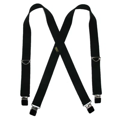 Welch Men's Elastic Clip End Double Face Suspenders In Black