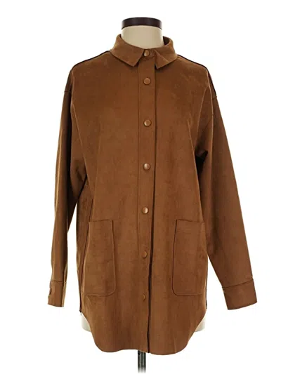 Pre-owned Well Worn 3/4 Sleeve Blouse In Brown