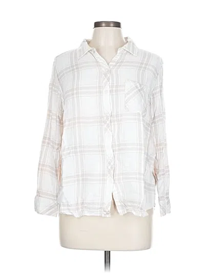 Pre-owned Well Worn 3/4 Sleeve Button Down Shirt In White