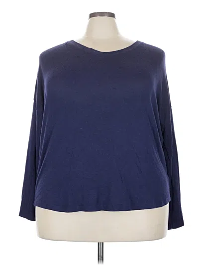 Pre-owned Well Worn 3/4 Sleeve T-shirt In Blue