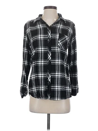 Pre-owned Well Worn Long Sleeve Blouse In Black