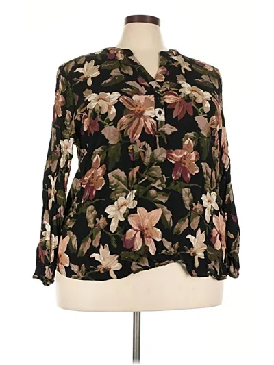 Pre-owned Well Worn Long Sleeve Blouse In Brown
