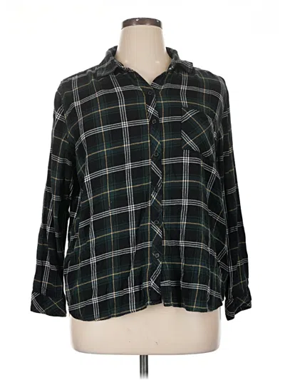 Pre-owned Well Worn Long Sleeve Button Down Shirt In Black